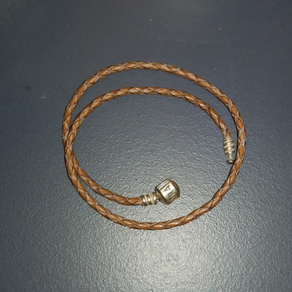 Pandora Brown Double Wrap Leather Bracelet